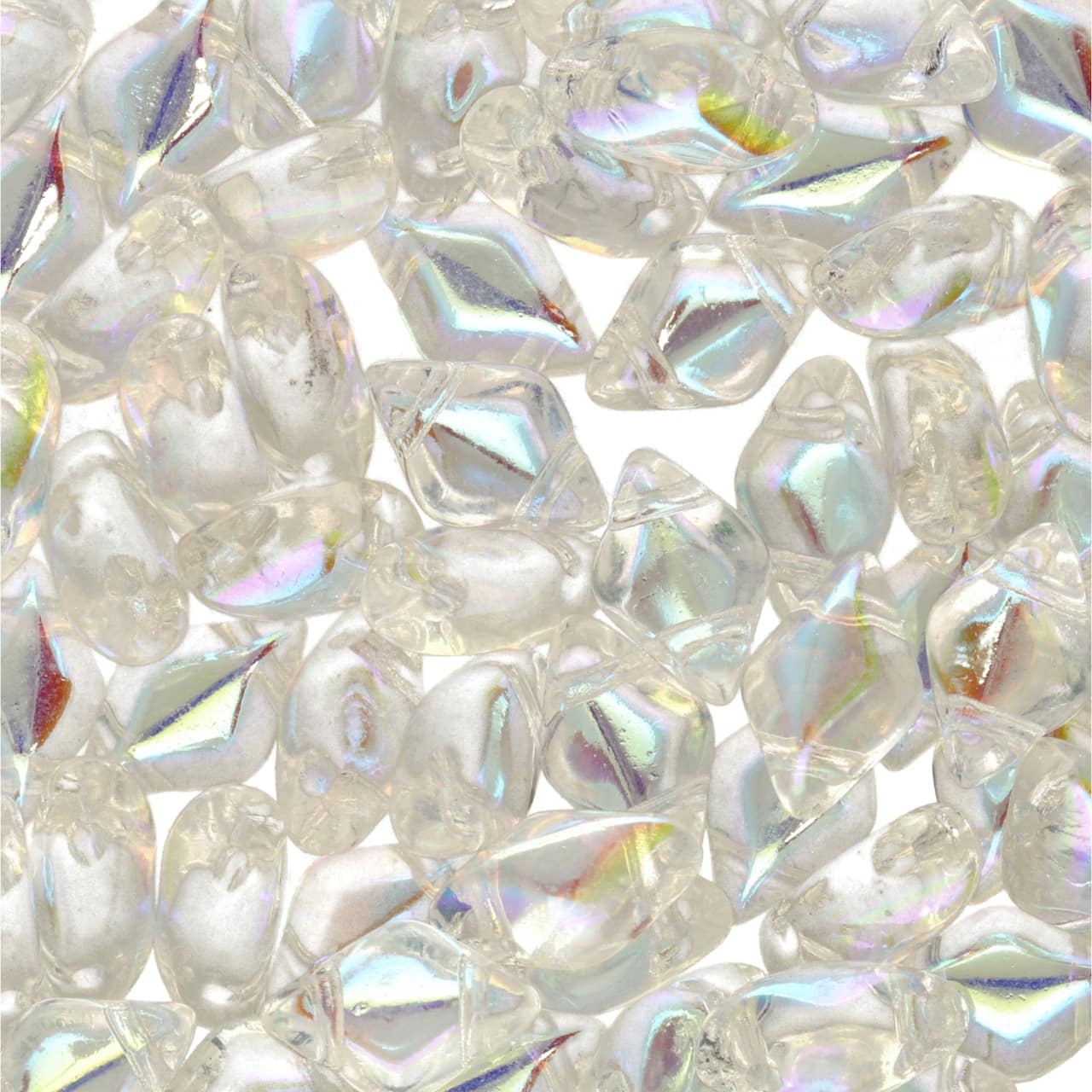 GemDUO™ 8mm 2-Hole Czech Glass Diamond Beads